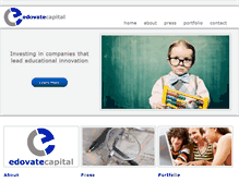 Tablet Screenshot of edovatecapital.com